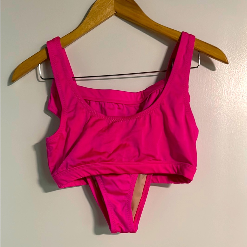 Vibrant Pink Bikini Size M High Cut, Cheeky